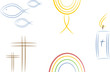 Abstrakte Symbole für christliche Feste