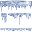 Blue cold icicles
