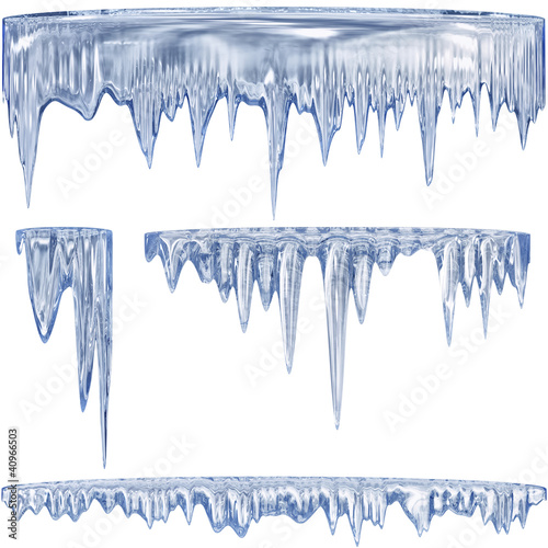 Illustration: Blue cold icicles Blue cold icicles