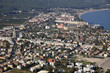Aerial view of Kemer city, Mediterranean seacoast, Turkey