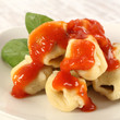 fresh ravioli with basil