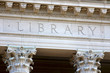 The Letters LIBRARY on a university building