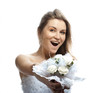 Beautiful bride in wedding dress