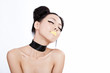 Young asian female with colorful makeup Young asian female with colorful makeup