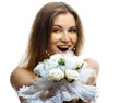 Beautiful bride in wedding dress