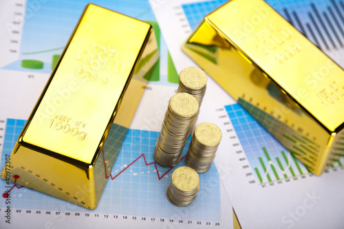 Photo: Financial indicators,Chart, Gold bar Financial indicators,Chart, Gold bar