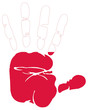 hand print flag of Poland hand print flag of Poland