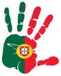 hand print flag of portugal hand print flag of portugal
