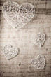 Beautiful Handmade Wicker Hearts on a Wall