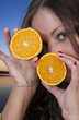 Woman Holding Orange Slices