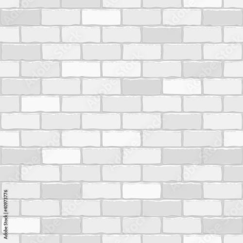 Vector: Seamless vector white brick wall - background pattern for contin Seamless vector white brick wall - background pattern for contin
