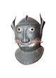 Medieval shame mask, isolated on white