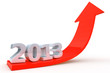 Pfeil nach oben im Jahr 2013