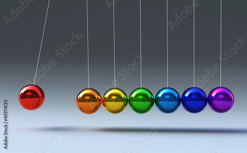 Illustration: Kugelspiel Regenbogen Kugelspiel Regenbogen