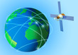 Earth and satellite