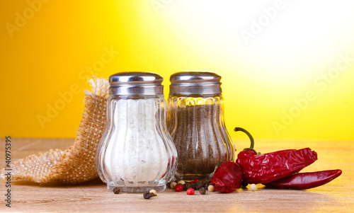 Photo: Salt and pepper mills and spices Salt and pepper mills and spices