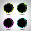 Four light color button illustration. Four light color button illustration.