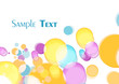 Colorful bubbles on a white background Colorful bubbles on a white background