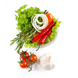 Healthy vegetarian salad isolated Healthy vegetarian salad isolated