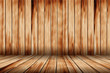 Vector wood room with wooden planks floor