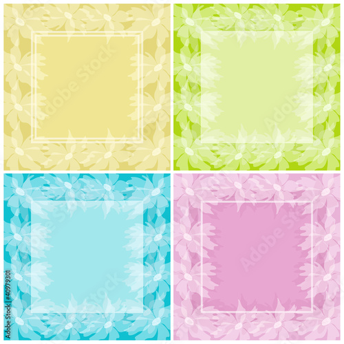 Vector: Set abstract floral backgrounds Set abstract floral backgrounds
