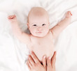 Foto: Mother massaging baby Mother massaging baby