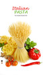 Italian Pasta with tomatoes, paprika and basil Italian Pasta with tomatoes, paprika and basil