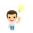 funny cartoon casual man