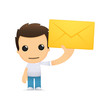 funny cartoon casual man