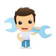 funny cartoon casual man