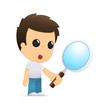 funny cartoon casual man