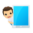 funny cartoon casual man