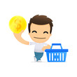 funny cartoon casual man