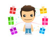 funny cartoon casual man funny cartoon casual man