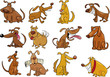 cartoon dogs set