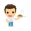 funny cartoon casual man