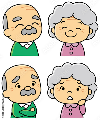Vector: 老夫婦 老夫婦