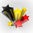 Illustrazione: Stars with flag colours Stars with flag colours