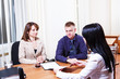 Customers discussing contract