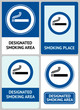 Label set Smoking area