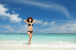 Happy woman on the beach