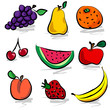 Grungy fruits Grungy fruits