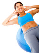 Woman doing Pilates exercises