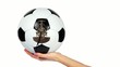 Soccer Ball Clock on the hand, Timelapse