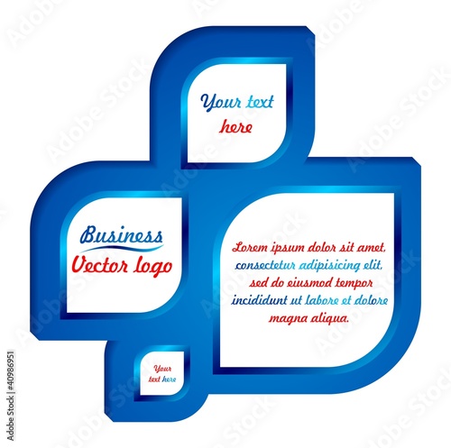 Photo: 3D blue half square group 3D blue half square group