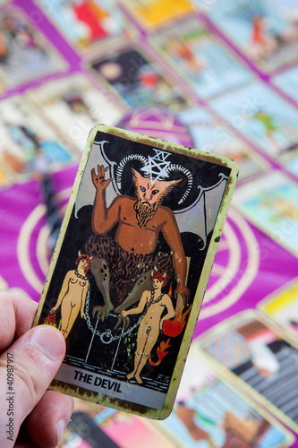 Photo: The Devil, Tarot card, Major Arcana The Devil, Tarot card, Major Arcana