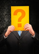 Businessman questioning