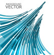 Abstract technology lines blue wave vector