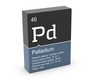 Palladium from Mendeleev's periodic table