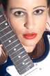 Photo: Hübsche Frau mit E Gitarre, Close Up Hübsche Frau mit E Gitarre, Close Up